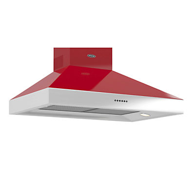 Britannia HOOD-BTH90-G Latour 2tone Chimney Cooker Hood Gloss Red Britannia HOOD-BTH90-G Latour 2tone Chimney Cooker Hood Gloss Red